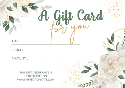 Affection Art Gift Card